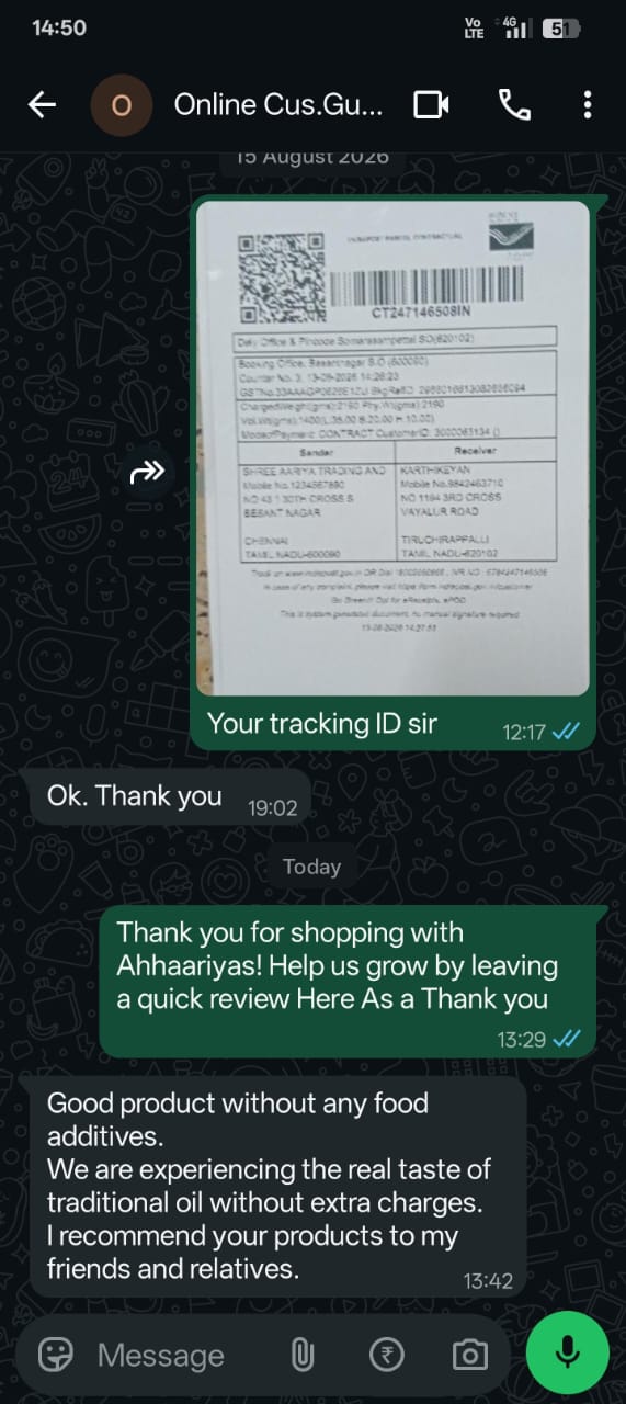 WhatsApp customer review 3